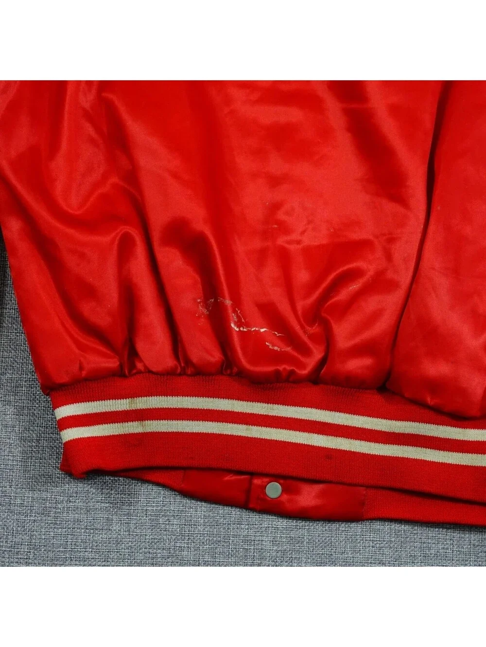 Vintage 80s Red Lightweight Jacket TGI Friday's Nylon Shell Acoba Lining
